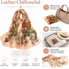 FAIRYGATE Chiffon Retro Schal Damen Leichtes Halstuch Seiden Chiffon Halstuch für Mädchen Frauen Halstuch Kopftuch(FDKRA4433)
