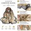 FAIRYGATE Chiffon Retro Schal Damen Leichtes Halstuch Seiden Chiffon Halstuch für Mädchen Frauen Halstuch Kopftuch(FDKRA4434)