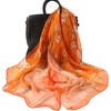 FAIRYGATE Chiffon Retro Schal Damen Leichtes Halstuch Seiden Chiffon Halstuch für Mädchen Frauen Halstuch Kopftuch(Fdkra4206)