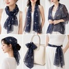 FAIRYGATE Chiffon Retro Schal Damen Leichtes Halstuch Seiden Chiffon Halstuch für Mädchen Frauen Halstuch Kopftuch(Fdkra4207)