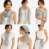 FAIRYGATE Chiffon Retro Schal Damen Leichtes Halstuch Seiden Chiffon Halstuch für Mädchen Frauen Halstuch Kopftuch(Fdkra4210)