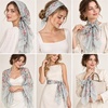 FAIRYGATE Chiffon Retro Schal Damen Leichtes Halstuch Seiden Chiffon Halstuch für Mädchen Frauen Halstuch Kopftuch(Fdkra4210)