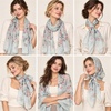 FAIRYGATE Chiffon Retro Schal Damen Leichtes Halstuch Seiden Chiffon Halstuch für Mädchen Frauen Halstuch Kopftuch(Fdkra4210)