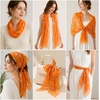 FAIRYGATE Chiffon Retro Schal Damen Leichtes Halstuch Seiden Chiffon Halstuch für Mädchen Frauen Halstuch Kopftuch(Fdkra4211)
