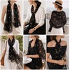 FAIRYGATE Chiffon Retro Schal Damen Leichtes Halstuch Seiden Chiffon Halstuch für Mädchen Frauen Halstuch Kopftuch(Fdkra4212)