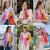 FAIRYGATE Chiffon Retro Schal Damen Leichtes Halstuch Seiden Chiffon Halstuch für Mädchen Frauen Halstuch Kopftuch(Fdkra4217)