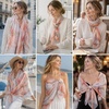 FAIRYGATE Chiffon Schal Damen Stola Halstuch Tuch für Sommer Herbst Winter Ganzjährig Schals & Tücher(50029)
