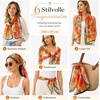 FAIRYGATE Chiffon Schal Damen Stola Halstuch Tuch für Sommer Herbst Winter Ganzjährig Schals & Tücher(FDKRC3734)