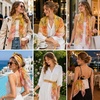 FAIRYGATE Chiffon Schal Damen Stola Halstuch Tuch für Sommer Herbst Winter Ganzjährig Schals & Tücher(Fdkra4620)