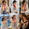 FAIRYGATE Chiffon Schal Damen Stola Halstuch Tuch für Sommer Herbst Winter Ganzjährig Schals & Tücher(Fdkra4621)