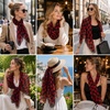 FAIRYGATE Chiffon Schal Damen Stola Halstuch Tuch für Sommer Herbst Winter Ganzjährig Schals & Tücher(Fdkra4624)