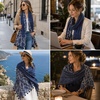 FAIRYGATE Damen Schal Halstücher für Frauen Kopftuch Umschlagtuch Viskose Schals Tuch Stola Stolen Wrap Shawl Halstuch 0001(0227)