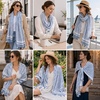 FAIRYGATE Damen Schal Halstücher für Frauen Kopftuch Umschlagtuch Viskose Schals Tuch Stola Stolen Wrap Shawl Halstuch 0001(Fdyt18228)