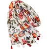 FAIRYGATE Damen Schal Vogel Blume Schmetterling Druck Lange Soft Neck Scarf Wickel Stola für Summer Beach Winter Geschenk(0230)
