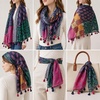 FAIRYGATE Damen Schal Vogel Blume Schmetterling Druck Lange Soft Neck Scarf Wickel Stola für Summer Beach Winter Geschenk(0240)