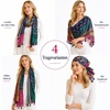 FAIRYGATE Damen Schal Vogel Blume Schmetterling Druck Lange Soft Neck Scarf Wickel Stola für Summer Beach Winter Geschenk(0240)