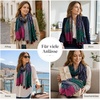 FAIRYGATE Damen Schal Vogel Blume Schmetterling Druck Lange Soft Neck Scarf Wickel Stola für Summer Beach Winter Geschenk(0240)