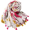 FAIRYGATE Damen Schal Vogel Blume Schmetterling Druck Lange Soft Neck Scarf Wickel Stola für Summer Beach Winter Geschenk(36225)