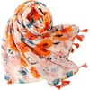 FAIRYGATE Damen Schal Vogel Blume Schmetterling Druck Lange Soft Neck Scarf Wickel Stola für Summer Beach Winter Geschenk(36227)