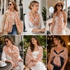 FAIRYGATE Damen Schal Vogel Blume Schmetterling Druck Lange Soft Neck Scarf Wickel Stola für Summer Beach Winter Geschenk(36227)