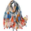 FAIRYGATE Damen Schal Vogel Blume Schmetterling Druck Lange Soft Neck Scarf Wickel Stola für Summer Beach Winter Geschenk(810013)