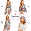 FAIRYGATE Damen Schal Vogel Blume Schmetterling Druck Lange Soft Neck Scarf Wickel Stola für Summer Beach Winter Geschenk(810013)