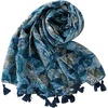 FAIRYGATE Damen Schal Vogel Blume Schmetterling Druck Lange Soft Neck Scarf Wickel Stola für Summer Beach Winter Geschenk(FDYT17229)