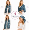 FAIRYGATE Damen Schal Vogel Blume Schmetterling Druck Lange Soft Neck Scarf Wickel Stola für Summer Beach Winter Geschenk(FDYT17229)