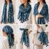 FAIRYGATE Damen Schal Vogel Blume Schmetterling Druck Lange Soft Neck Scarf Wickel Stola für Summer Beach Winter Geschenk(FDYT17229)