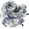 FAIRYGATE Damen Schal Vogel Blume Schmetterling Druck Lange Soft Neck Scarf Wickel Stola für Summer Beach Winter Geschenk(FDYT27008)
