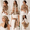 FAIRYGATE Damen Schal Vogel Blume Schmetterling Druck Lange Soft Neck Scarf Wickel Stola für Summer Beach Winter Geschenk(FDYT32226)