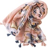 FAIRYGATE Damen Schal Vogel Blume Schmetterling Druck Lange Soft Neck Scarf Wickel Stola für Summer Beach Winter Geschenk(FDYT32227)