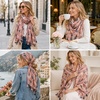 FAIRYGATE Damen Schal Vogel Blume Schmetterling Druck Lange Soft Neck Scarf Wickel Stola für Summer Beach Winter Geschenk(FDYT32227)