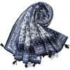 FAIRYGATE Damen Schal Vogel Blume Schmetterling Druck Lange Soft Neck Scarf Wickel Stola für Summer Beach Winter Geschenk(FDYT32228)