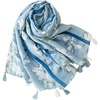 FAIRYGATE Damen Schal Vogel Blume Schmetterling Druck Lange Soft Neck Scarf Wickel Stola für Summer Beach Winter Geschenk(FDYT5025)