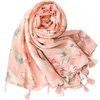 FAIRYGATE Damen Schal Vogel Blume Schmetterling Druck Lange Soft Neck Scarf Wickel Stola für Summer Beach Winter Geschenk(FDYT5026)