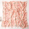 FAIRYGATE Damen Schal Vogel Blume Schmetterling Druck Lange Soft Neck Scarf Wickel Stola für Summer Beach Winter Geschenk(FDYT5026)