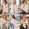 FAIRYGATE Damen Schal Vogel Blume Schmetterling Druck Lange Soft Neck Scarf Wickel Stola für Summer Beach Winter Geschenk(Fdyt17237)