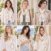 FAIRYGATE Damen Schal Vogel Blume Schmetterling Druck Lange Soft Neck Scarf Wickel Stola für Summer Beach Winter Geschenk(Fdyt17237)