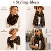FAIRYGATE Damen Schal Vogel Blume Schmetterling Druck Lange Soft Neck Scarf Wickel Stola für Summer Beach Winter Geschenk(Fdyt19226)