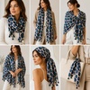 FAIRYGATE Damen Schal Vogel Blume Schmetterling Druck Lange Soft Neck Scarf Wickel Stola für Summer Beach Winter Geschenk(Fdyt19228)