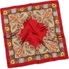 FAIRYGATE Damen Seidentuch Quadrates Bedrucktes Halstuch Satin Seidenschal Kopftuch 70x70cm(92011)