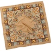 FAIRYGATE Damen Seidentuch Quadrates Bedrucktes Halstuch Satin Seidenschal Kopftuch 70x70cm(Braun)