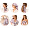 FAIRYGATE Damen Seidentuch Quadrates Bedrucktes Halstuch Satin Seidenschal Kopftuch 70x70cm(Fdas26012)