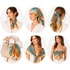 FAIRYGATE Damen Seidentuch Quadrates Bedrucktes Halstuch Satin Seidenschal Kopftuch 70x70cm(Fdas29012)