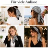 FAIRYGATE Damen Seidentuch Quadrates Bedrucktes Halstuch Satin Seidenschal Kopftuch 70x70cm(Fdas29017)