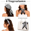 FAIRYGATE Damen Seidentuch Quadrates Bedrucktes Halstuch Satin Seidenschal Kopftuch 70x70cm(Fdas29017)