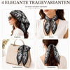 FAIRYGATE Damen Seidentuch Quadrates Bedrucktes Halstuch Satin Seidenschal Kopftuch 70x70cm(Fdgh95005)