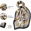 FAIRYGATE Damen Seidentuch Quadrates Bedrucktes Halstuch Satin Seidenschal Kopftuch 70x70cm(Fdgh95018)
