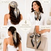 FAIRYGATE Damen Seidentuch Quadrates Bedrucktes Halstuch Satin Seidenschal Kopftuch 70x70cm(Fdgh95018)